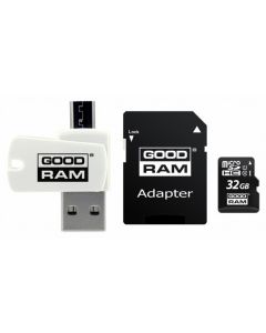 GOODRAM microSDHC 32GB UHS-I Class 10) + Adapter + OTG Card reader (M1A4-0320R11)