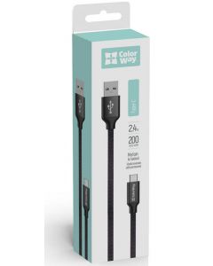 COLORWAY CW-CBUC008-BK Type-C 2.4А 2м чорний