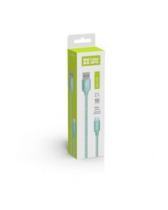 Кабель USB ColorWay CW-CBUM002-MT microUSB 2.1А 1м (м'ятний)