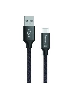 Кабель USB ColorWay CW-CBUC003-BK Type-C 2.1А 1м чорний