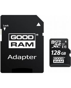 Карта пам'яті microSD GOODRAM microSDXC 128GB UHS-I Class 10 + SD-adapter (M1AA-1280R12)