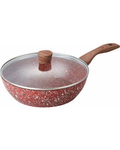 MAXMARK Granite 24 см с крышкой (MK-FP5024G)