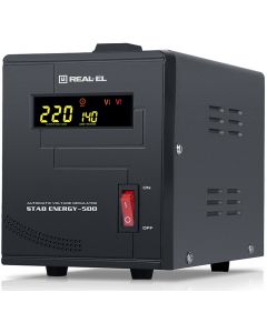 Стабілізатор напруги REAL-EL Stab Energy-500 Black